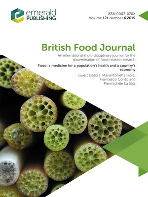 cover image of British Food Journal, Volume 121, Number 6